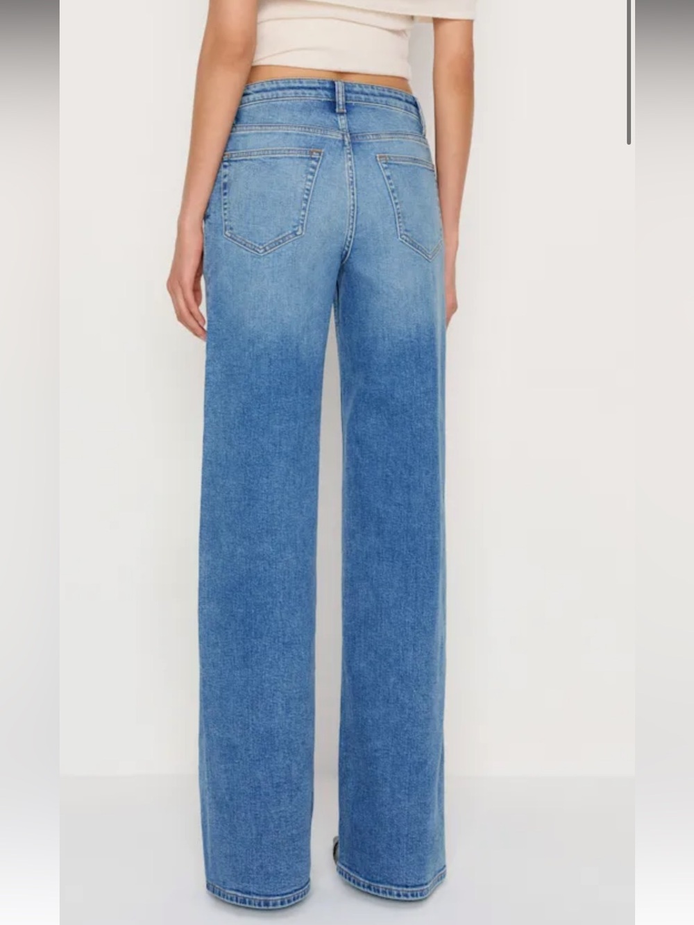 Reformation Greta Super Stretch Low Rise Wide Leg Jeans Blue - Size 28 - NWT!! - Picture 4 of 4